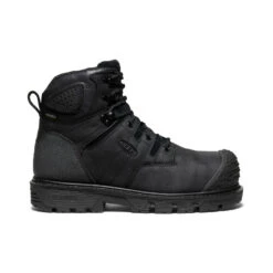 Keen Men's Camden 6" Waterproof Boot (Carbon Toe) | Black/Black