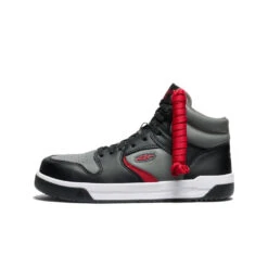 Keen Men's Overton Mid Work Shoe (Carbon Toe) | Steel Grey/Black -Fresh Shoes Shop 3c895d07aa820d24e2ebc84ef22707dc8e16f923