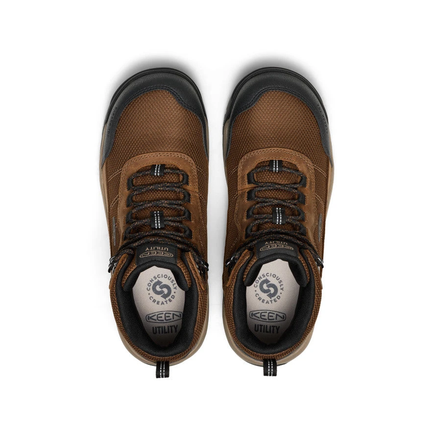 Keen Men's Skokie Waterproof Work Boot (Carbon Toe) | Dark Earth/Black 4 Keen Men's Skokie Waterproof Work Boot (Carbon Toe) | Dark Earth/Black - Image 4