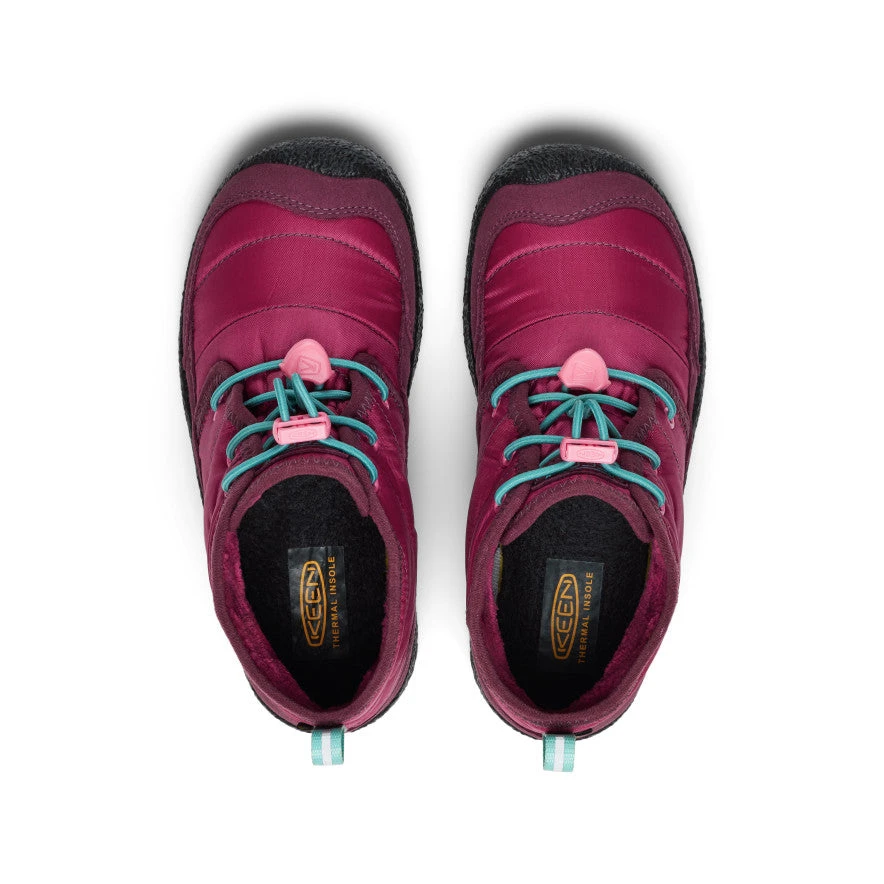 Keen Big Kids' Howser II Waterproof Chukka | Beaujolais/Pool Blue 4 Keen Big Kids' Howser II Waterproof Chukka | Beaujolais/Pool Blue - Image 4