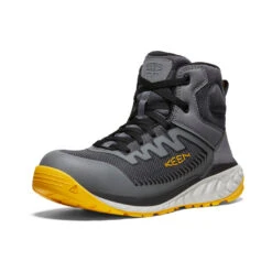 Men's Arvada Mid Work Sneaker (Carbon Toe) | Black/Keen Yellow -Fresh Shoes Shop 477d203477404ff2b3c3eda39452f83e17b07cd2