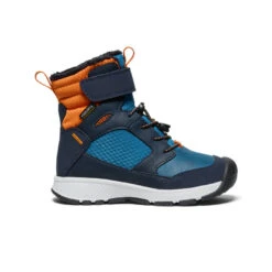 Keen Little Kids' Skua Waterproof Winter Boot | Sky Captain/Gold Flame