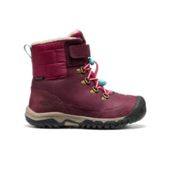 Keen Big Kids' Kanibou Waterproof Winter Boot | Fig/Pink Lemonade