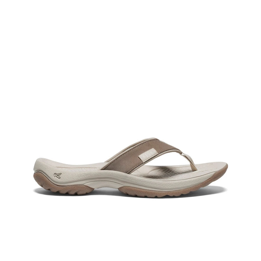 Keen Women's Kona Leather Flip-Flop | Brindle/Silver Birch 1 Keen Women's Kona Leather Flip-Flop | Brindle/Silver Birch
