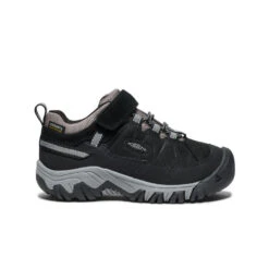 Keen Little Kids' Targhee IV Waterproof Hiking Shoe | Black/Steel Grey