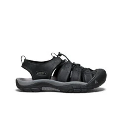 Keen Men's Newport Leather Sandal | Black/Steel Grey