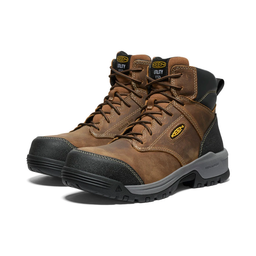Keen Men's Evanston 6" ESD Boot (Carbon Toe) | Bison/Black 2 Keen Men's Evanston 6" ESD Boot (Carbon Toe) | Bison/Black - Image 2