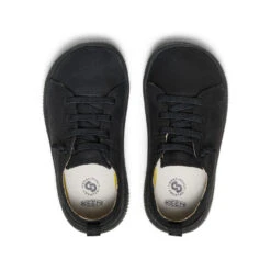 Keen Little Kids' KNX Leather Sneaker | Triple Black -Fresh Shoes Shop 7a8f18deed6548a984fe3dcee5077d327a1bd964