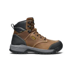 Keen Men's Evanston 6" Waterproof Boot (Soft Toe) | Bison/Black