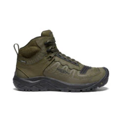 Keen Men's Reno Waterproof Mid (Soft Toe) | Dark Olive/Black