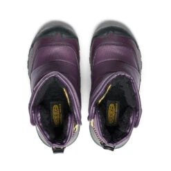 Keen Little Kids' Puffrider Waterproof Winter Boot | Black Plum/Daiquiri Green -Fresh Shoes Shop 95ed4346e0483019489d17b4350df3042f681623