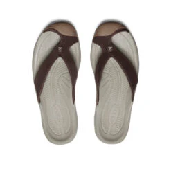 Keen Men's Waimea Leather Flip-Flop | Java/Plaza Taupe -Fresh Shoes Shop 997a37041674fd155949b9ba502bf2c0a6c9f6fd