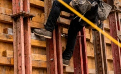 Keen Women's San Jose 6" Waterproof 90° Heel Boot (Aluminum Toe) | Steel Grey/Gum -Fresh Shoes Shop KPD 2131 PDP SanJose90 1029696 Lifestyle Image Top