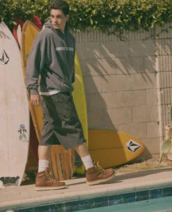 Keen Men's Cincinnati 6" Boot (Soft Toe) X Noon Goons | Leather Brown/Off White -Fresh Shoes Shop KPD 2146 PDP Cincinnati NoonGoons 1030131 Image Left