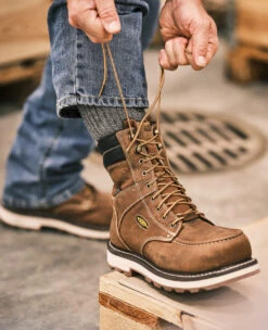 Keen Men's Cincinnati 8" Waterproof 90° Heel Boot (Carbon Toe) | Belgian/Sandshell -Fresh Shoes Shop KPD 234 Cincinnati90 1028287 Right Image