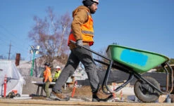 Keen Men's Evanston 6" Waterproof Boot (Soft Toe) | Bison/Black -Fresh Shoes Shop KPD 2439 PDP Evanston 1029681 Lifestyle Image Top