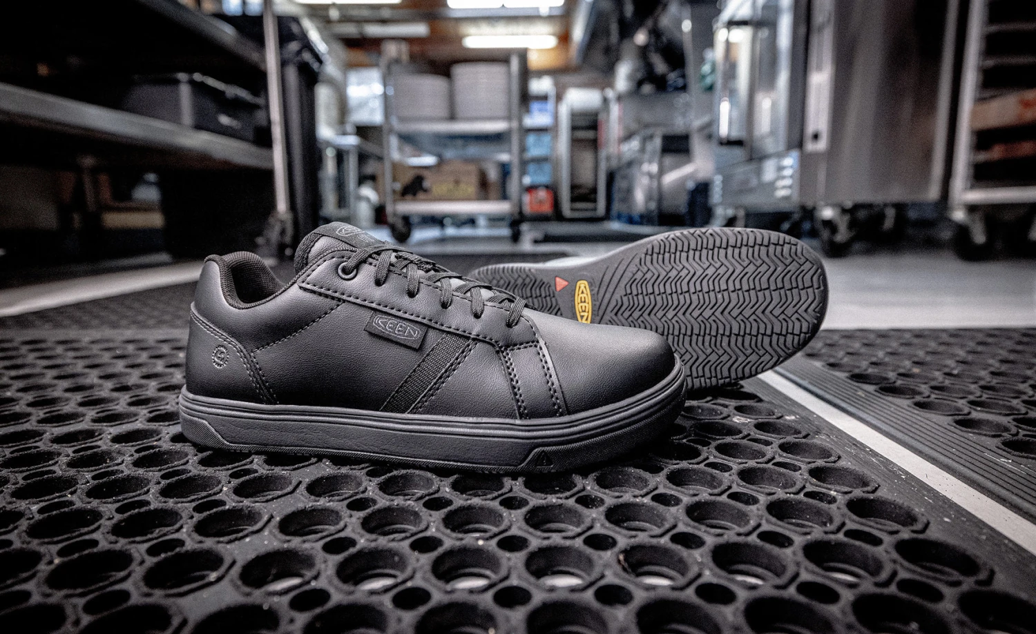 Keen Men's Kenton WTX Work Shoe (Soft Toe) | Black/Black 7 Keen Men's Kenton WTX Work Shoe (Soft Toe) | Black/Black - Image 7