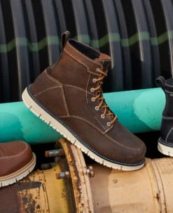 Keen Men's San Jose 6" Boot (Soft Toe) | Coffee Bean/Star White -Fresh Shoes Shop SDD 496 PDP SanJose 1027119 Right Image