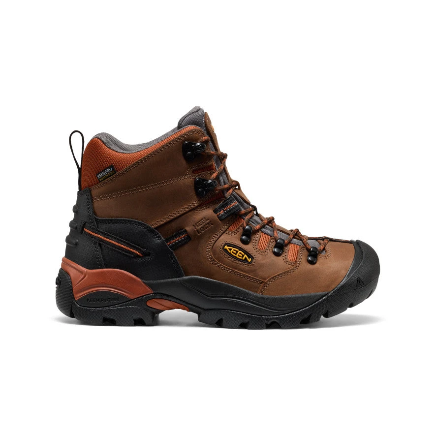 Keen Men's Pittsburgh Energy 6" Waterproof Boot (Soft Toe) | Cascade Brown/Black 1 Keen Men's Pittsburgh Energy 6" Waterproof Boot (Soft Toe) | Cascade Brown/Black