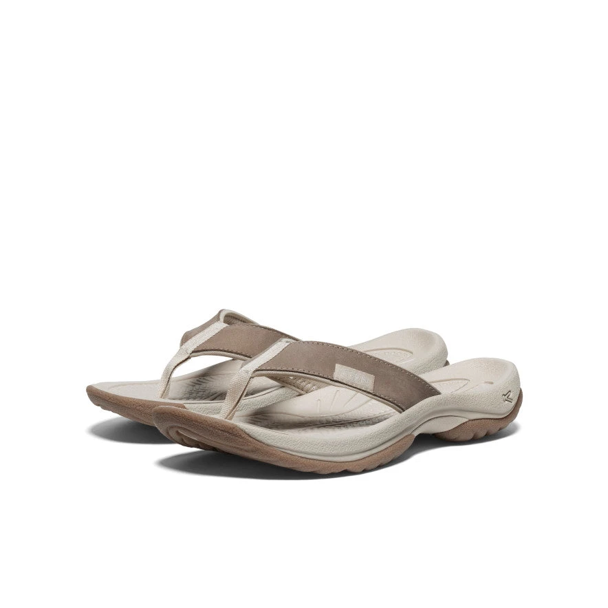 Keen Women's Kona Leather Flip-Flop | Brindle/Silver Birch 2 Keen Women's Kona Leather Flip-Flop | Brindle/Silver Birch - Image 2