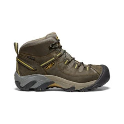 Keen Men's Targhee II Mid Waterproof Hiking Boots | Black Olive/Yellow