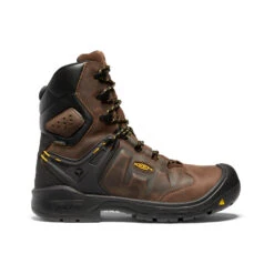Keen Men's Dover 8" Waterproof Boot (Carbon Toe) | Dark Earth/Black