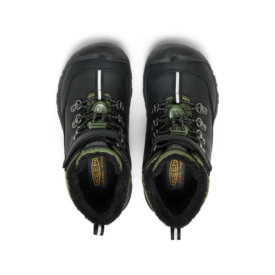 Keen Little Kids' Kanibou Waterproof Winter Boot | Black/Bronze Green 4 Keen Little Kids' Kanibou Waterproof Winter Boot | Black/Bronze Green - Image 4