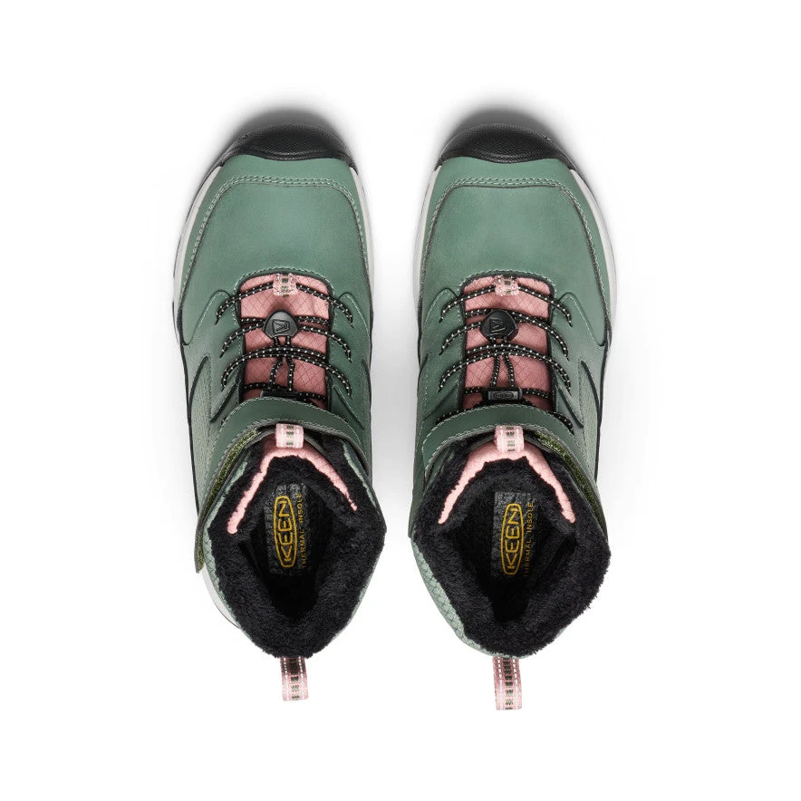 Keen Big Kids' Skua Waterproof Winter Boot | Dark Forest/Rose Elegance 4 Keen Big Kids' Skua Waterproof Winter Boot | Dark Forest/Rose Elegance - Image 4