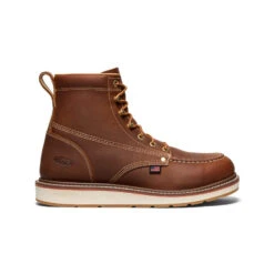 Keen Men's Liberty 6" Boot (Soft Toe) | Leather Brown/Birch