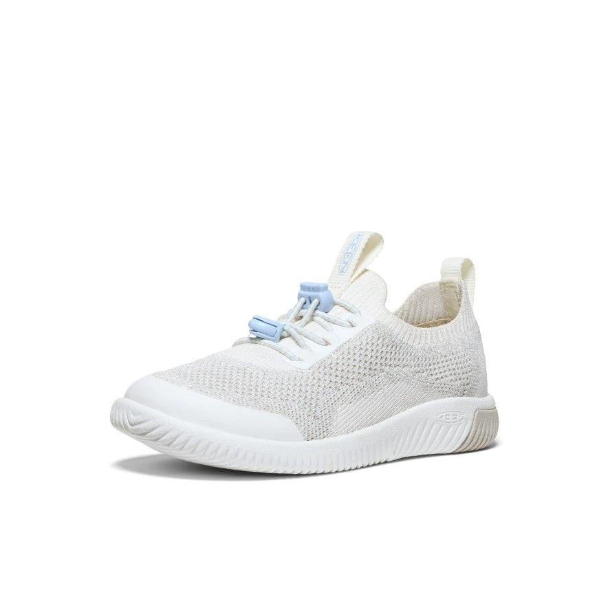 Keen Little Kids' KNX Knit Sneaker | Star White/Skyway 3 Keen Little Kids' KNX Knit Sneaker | Star White/Skyway - Image 3