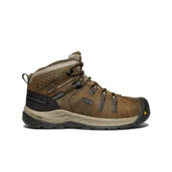 Keen Men's Flint II Waterproof Boot (Steel Toe) | Cascade Brown/Orion Blue